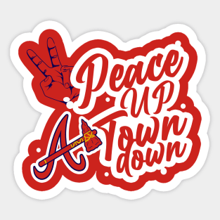 Peace Up A-Town Down Sticker